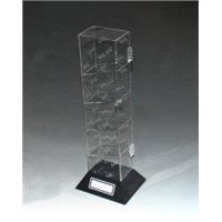 Transparent Acrylic Pop Display Showcases Lockable Glass Cabinets