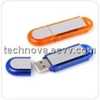 USB Flash Drive, plastic body+metal cover