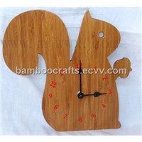 bamboo squirrel clock