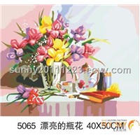 colorful flower canvas oil painting for home decor 40*50cm