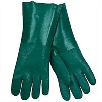 green PVC working glove.