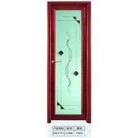 high quality red walnut interior door with double-sided glass made of aluminum alloy material