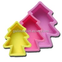 hot sell Christmas tree silicone mini cake backing mould for kids(FDA,LFGB,DGCCRF passed)