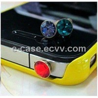 new- design fashional and dustproof plug for iphone with diamond