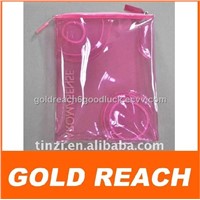 pink clear pvc bag