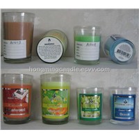 scented glass candle
