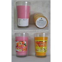 scented glass filling candle