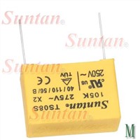 Suntan Plastic Film Capacitor Safety Capacitor -X2 capacitors TS08S