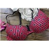 Printed Red Personalized Push up Spandex / Cotton Women Bras Bustiers