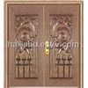 aluminum casting door with fence and flower patterns