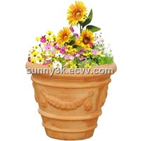 Double rim with swag flower pot(SFT8023)