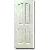 wood grain of white primer door skin