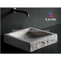 White sanstone marble sink