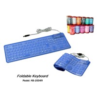 109 keys roll up flexible silicone keyboard
