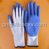 10G 5strand knit cotton yarn lining,latex coated glove