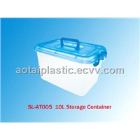 10L Plastic Storage Container W/Handles
