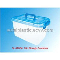 16L Plastic Storage Container W/ Handles