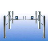24V DC Automatic vertical swing barrier gate attched with barcode ticket access control