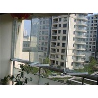 2.0mm, 3.0mm thickness white, champagne frameless folding window with tempered glass