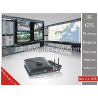 3G GPS Wireless Remote 4CH Monitor USB Videorecorder online Track Car Mobile DVR (RC-8004H3C-1)