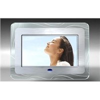 7 inch wiredrawing black/white multi-function digital photo frame