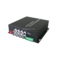 8-channel fiber optic video plus data transceiver WT-S8V1D3-T/RF