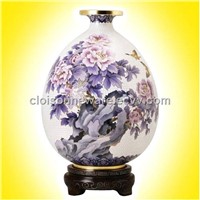 Chinese China Cloisonne Copper Bronze Enamel Vase B3