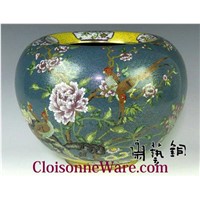 Chinese China Cloisonne Copper Bronze Enamel Vase Jar