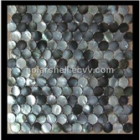 Coin blacklip mother of pearl shell mosaic