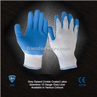 Cotton liner latex coated glove CE certified