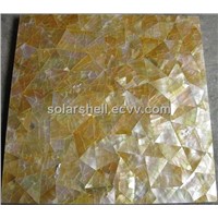 Crack yellowlip mother of pearl shell  panel
