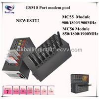 Factory price!!! GSM/SMS 8 port modem pool with MC55/MC56 Module ,three band