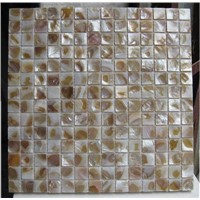 Freshwater Shell mosaic  on mesh with pattern      (with gap)