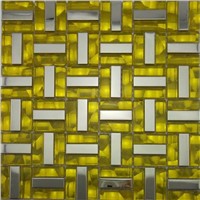 Glass and metal mosaic