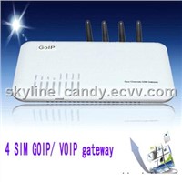 GoIP 4) 4 Port VoIP GSM Gateway