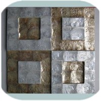 Gold+White Capiz shell tile