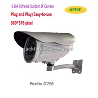 H.264 650TVL CCD Outdoor Infrared IP Camera