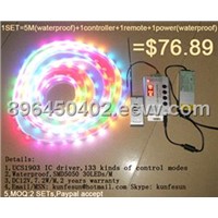 High speed 5M waterproof DC12V digital 1903IC colorful SMD5050 led rope light