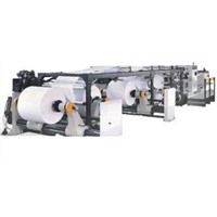 Hydraulic shaft-less paper sheeter paper converting equipment