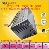 IMEI changeable 8 port GPRS SMS modem pool for bulk sms