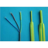 KOSOO K-2(GYS) Yellow &amp;amp; green striped, flexible, flame-retardant polyolefin tubing