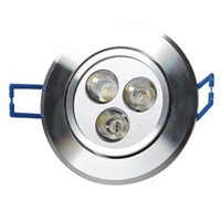 LED downlight with 30000 Hours Lifespan and 3x1W Power CE Certified RoHS Directive-compliant