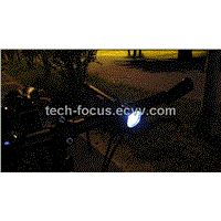 LED Flashlight on Bicycle