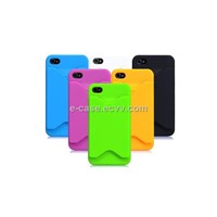 Leather Crystal Shell Back Cover For iPhone 4G