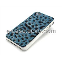 Leather LEOPARD Spot Hard Back Cover Case For IPhone 4