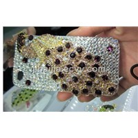 Luxury crstal bling diamond case cover for iphone4&Iphone4s with peacock pattern