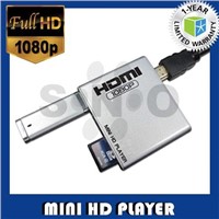 !!!MINI HD 1080P USB External HDD Media player With SD MMC card reader