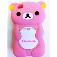 Mobile Phone Silicon Gel Bear Design Back Cover  For iPhone 4g