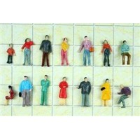 P100-11B 1:100 HO Architectural Scale Model People Painted Figures 1.8cm
