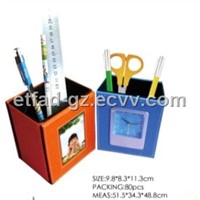 PU clock holder with photo frame, Photo frame with Clock